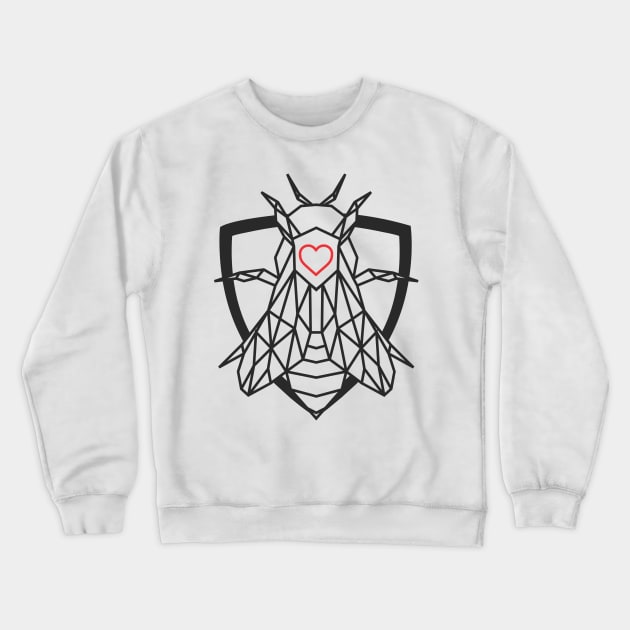 Geometric Bee Protector with Heart because you're a superhero Crewneck Sweatshirt by teall